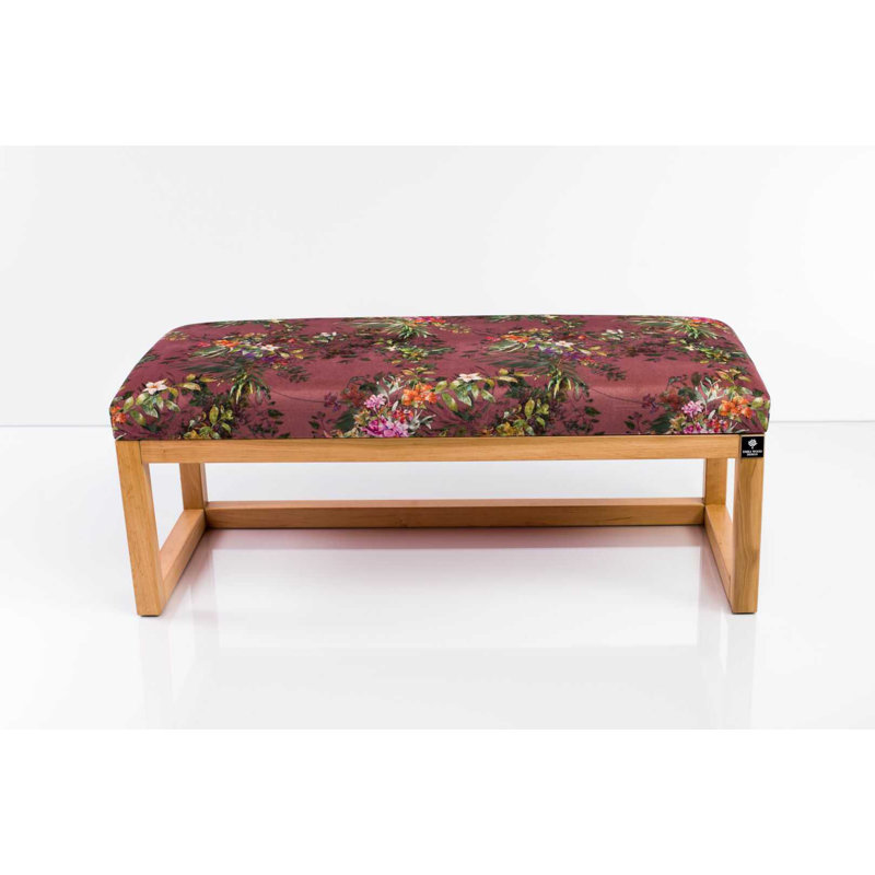Velvet Upholstered Bench, Paradis01, 40cm H x 80cm W x 35cm D