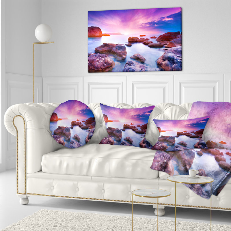 Oreiller de mer Seascape, 12 po x 20 po, Rectangulaire