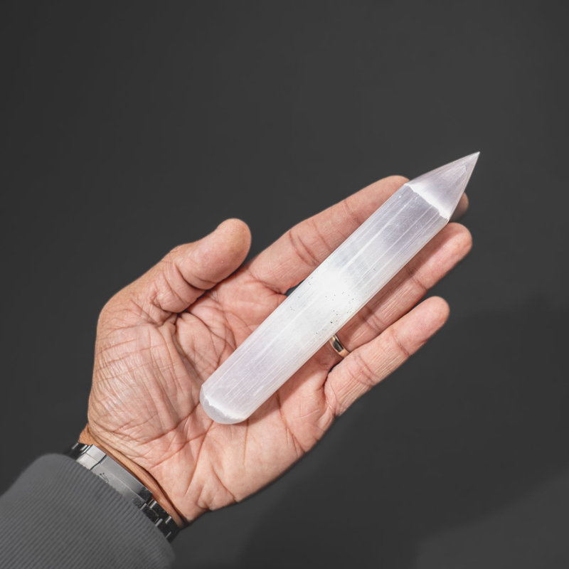 Baguette de massage Selenite Point du Maroc
