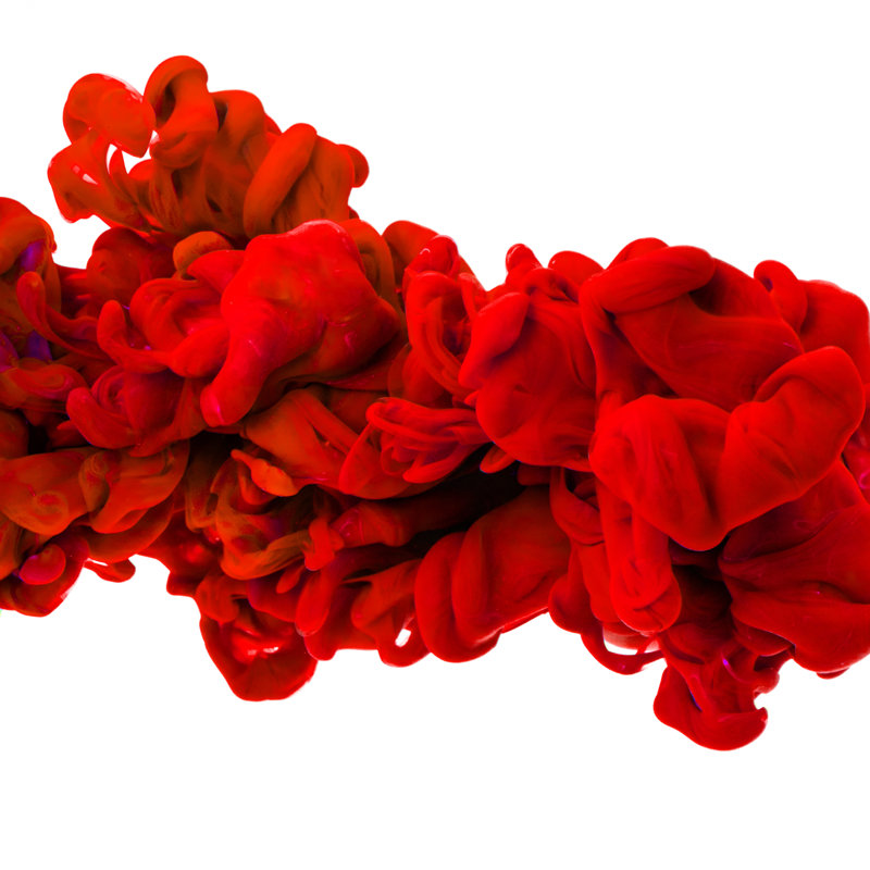 Encre rouge Ledum, H 12 po x l 12 po