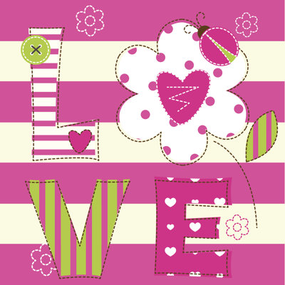 Angella Cute Background - Wrapped Canvas Print