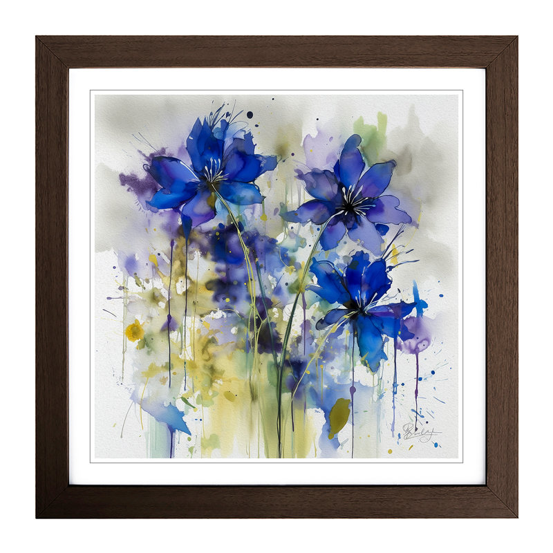Single Picture Frame Print on Wood, Walnut