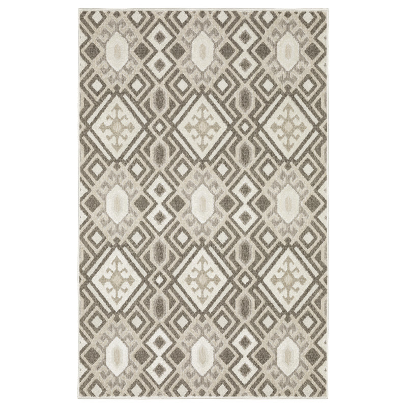 Thurma Moroccan Indoor Rug, Rectangle 3'3" x 5'