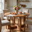 Round Solid Wood Dining Table