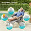 Chaise pliante Adirondack avec repose-pieds rétractable et porte-gobelet, réglable à 3 positions pour le patio, assise extérieure toutes saisons-830062982