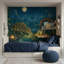 Papier peint mural Jungle nocturne, dinosaures, paysage au clair de lune-400881829-400881848