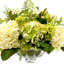 Arrangement floral assorti d'hortensias dans un vase