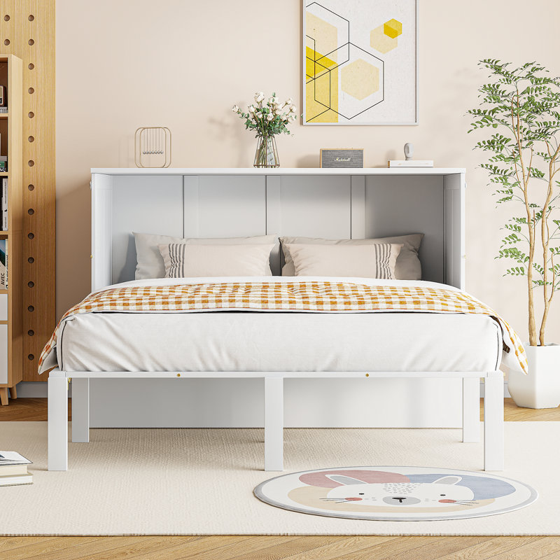 Storage Bed, White, European Double (140 x 200 cm)