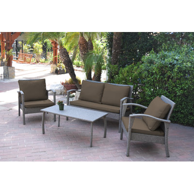 Aviana 4 - Person Patio Conversation Set with Cushions