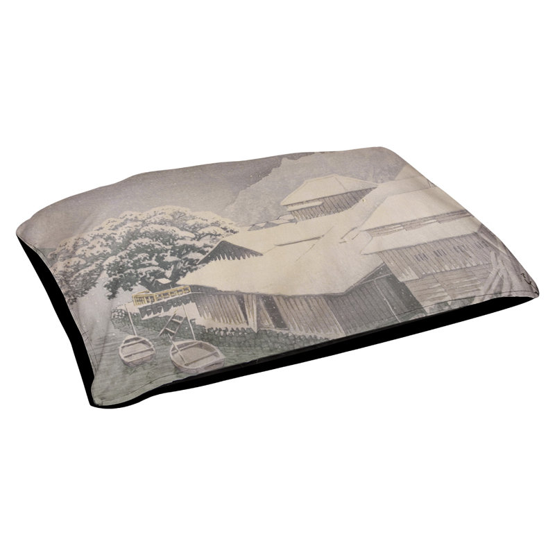 Coussin pour chien Carlsen, Moyen (l 42,5 po x P 32,5 po x H 14 po), Gris / brun clair / vert