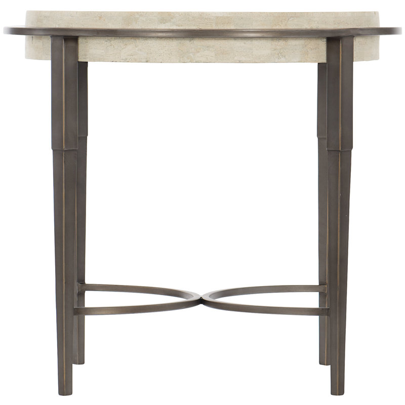 Barclay Stone End Table, 24.13'' H x 26'' W x 26'' D