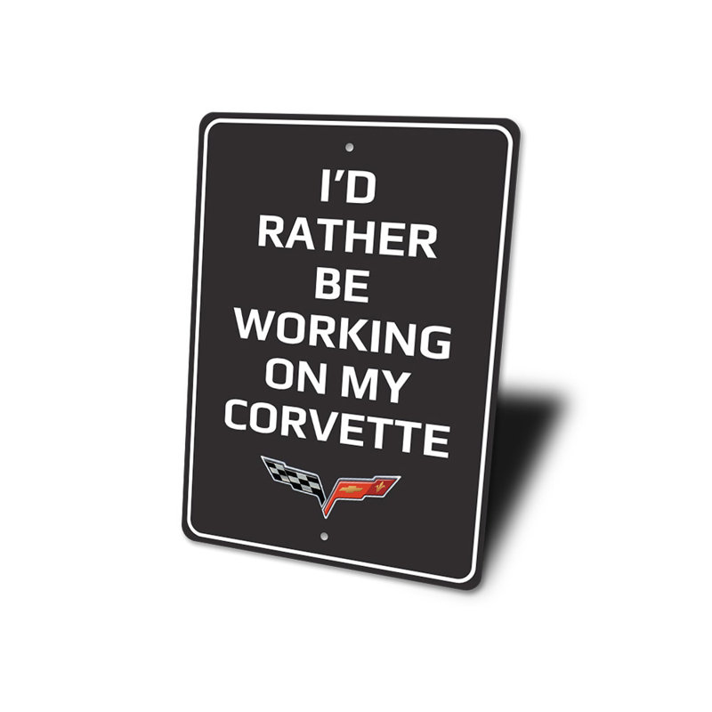 Je préfèrerais travailler sur mon panneau en aluminium Corvette, H 14 po x l 10 po x P 0,04 po