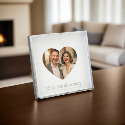 Silver Metal Picture Frame with Mat