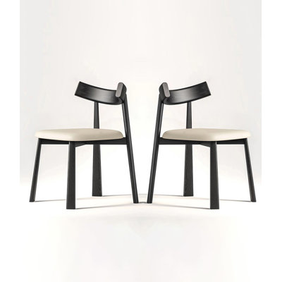 Solid Wood Minimalist Dining Chair With Backrest