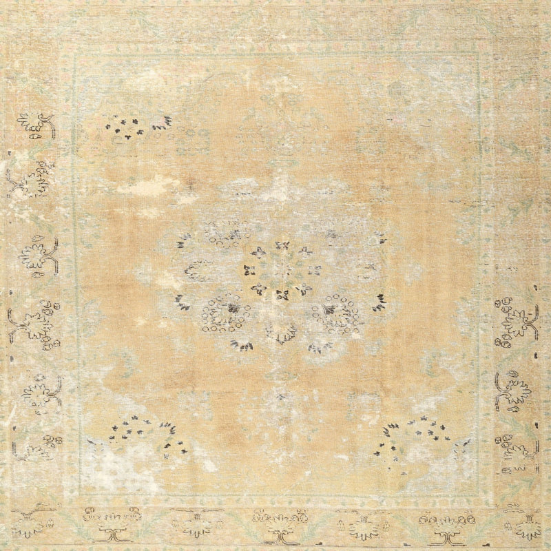 Tapis oriental beige / brun / gris Barin, Rectangle 7 pi x 9 pi
