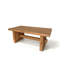 Table basse rectangulaire de 47,24 po en bois massif, table basse Wabi-Sabi à finition bois naturel pour salon, appartement et espace Tatami