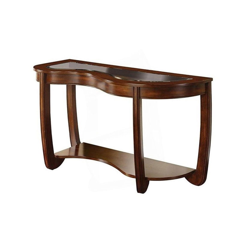 1Pc Sofa Table With Open Bottom Shelf, Cocktail Table