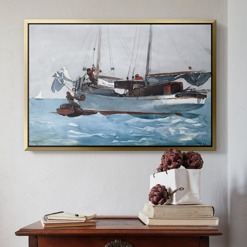 «Take on Wet Provisions», 1903 - Toile tendue avec châssis Winslow Homer, 16 x 24, Doré