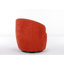 Fauteuil pivotant en tissu chenille avec pivot à 360 degrés, orange, dossier rembourré de mousse, structure en bois rembourrée, rotation-1065023062