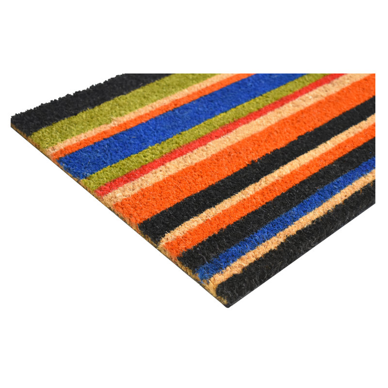 Alyse Non-Slip Striped Outdoor Doormat