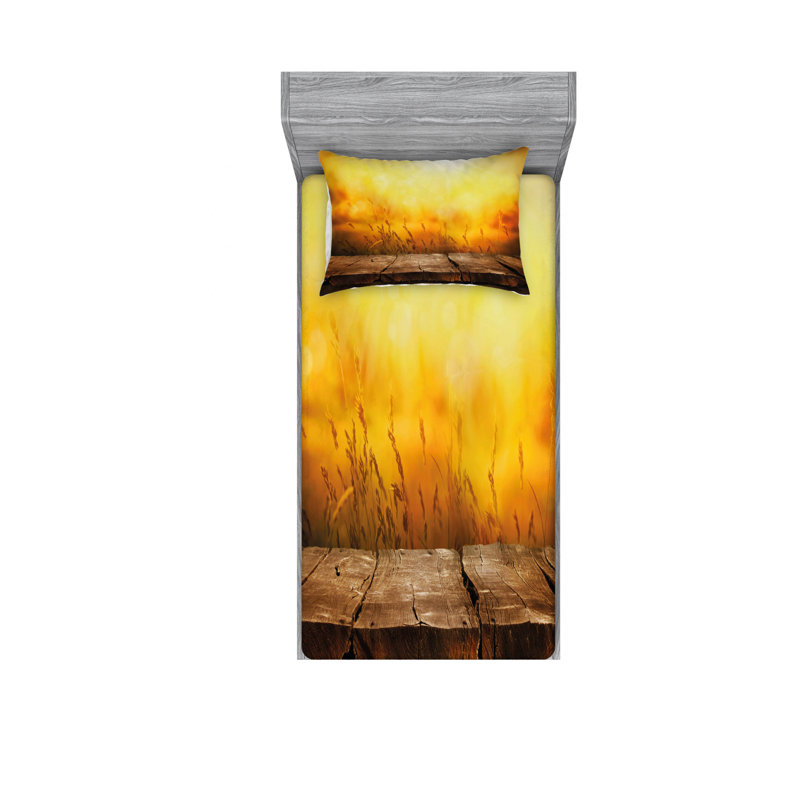 Ensemble de draps en bois vide, Ensemble de draps pour lit simple avec drap-housse