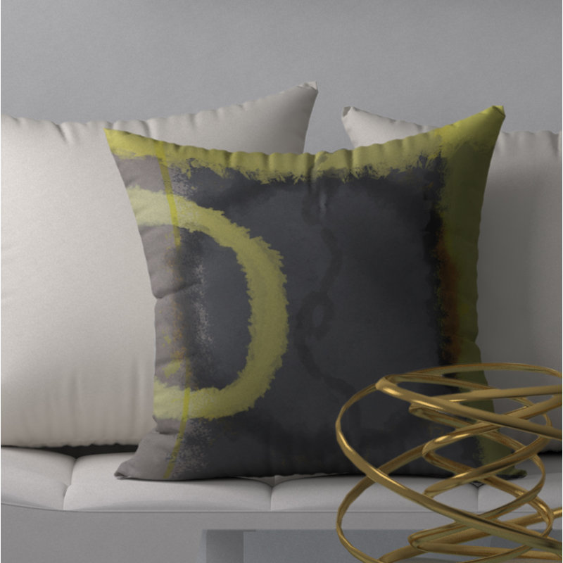 Abstract Throw Pillow, 24" H x 24" W