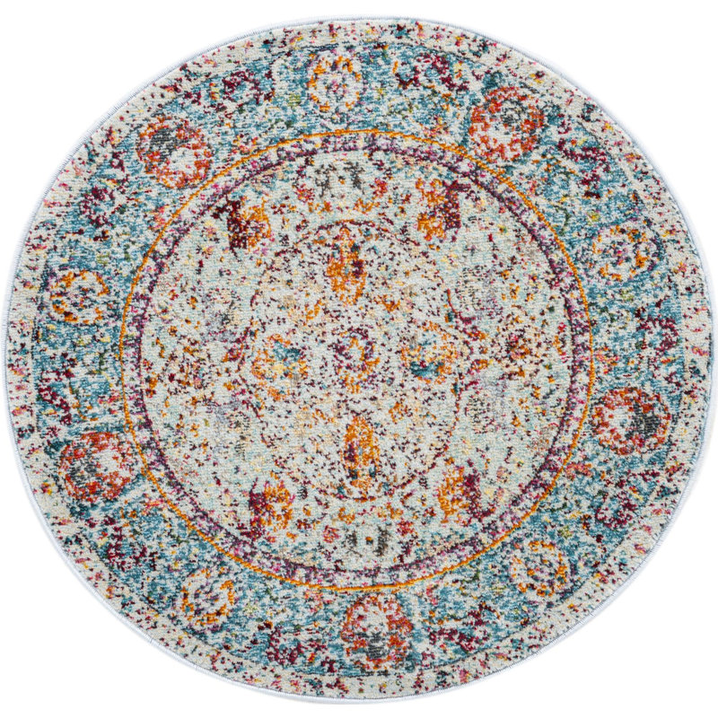 Oriental Indoor Rug, Round 3'3"