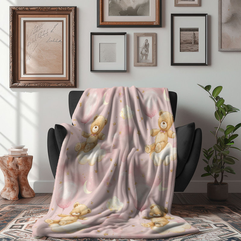 Peluche Rosy - couverture de qualité supérieure 1 pièce, L 60 po x L 80 po