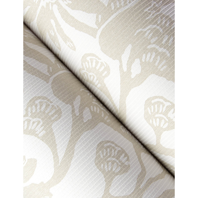 Jacaranda Taupe Tropical Trail Wallpaper, Brown