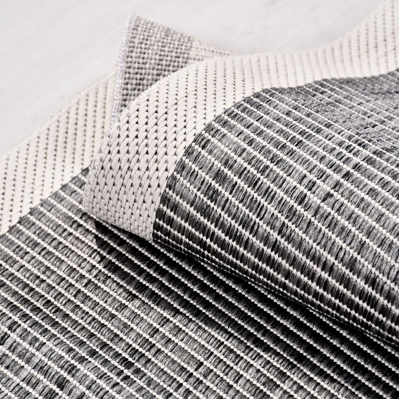 Tapis gris moderne lavable à la machine, Rectangle 3 pi 11 po x 5 pi 11 po