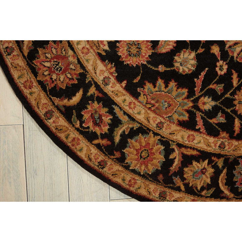 Tapis noir Devin, Rond 7 pi 10 po