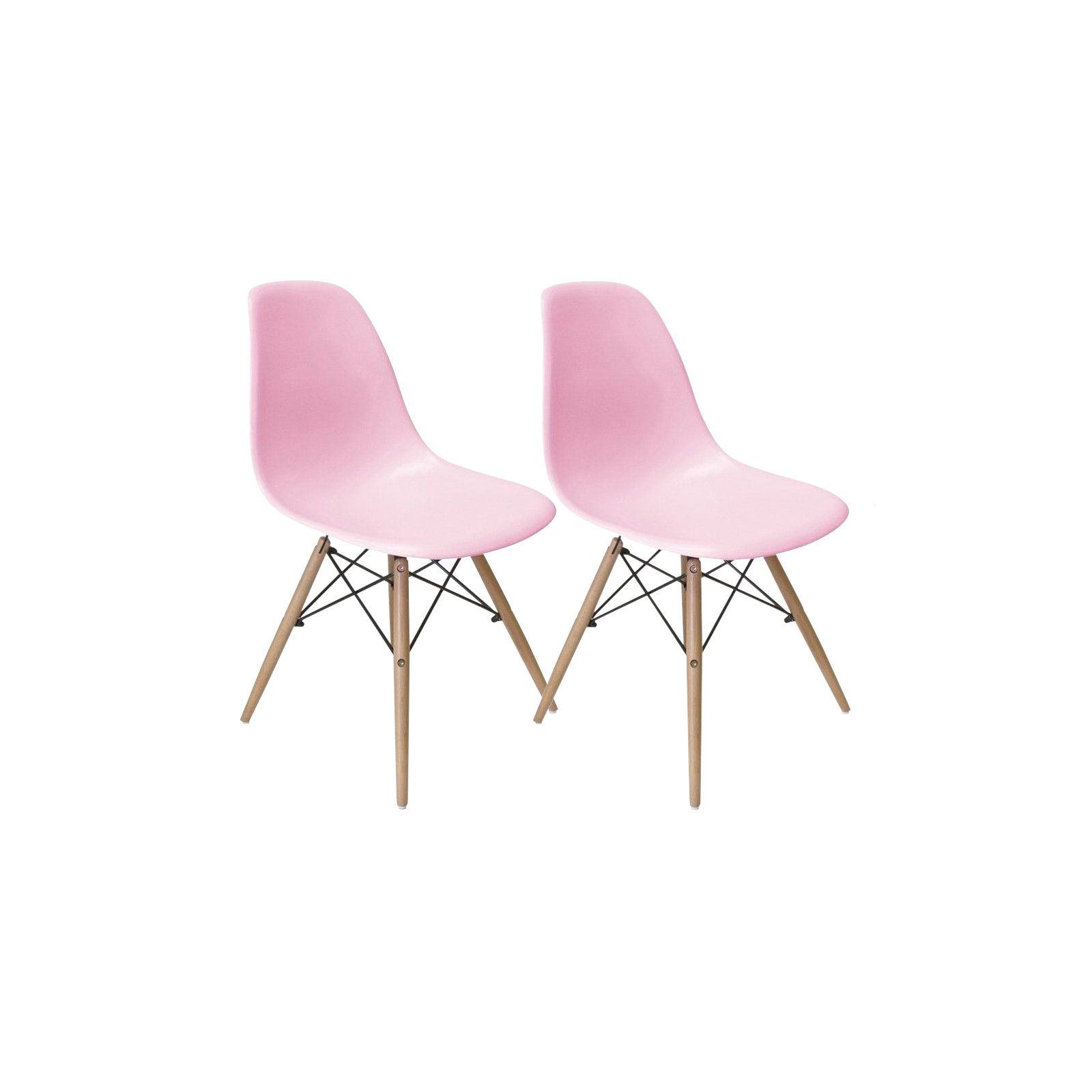 Jordan Side Chair, Pink, Natural