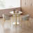 Round Modern Dinning Table 31.5 Inches Bistro Table Tulip Table With Faux Marble Top-521411346