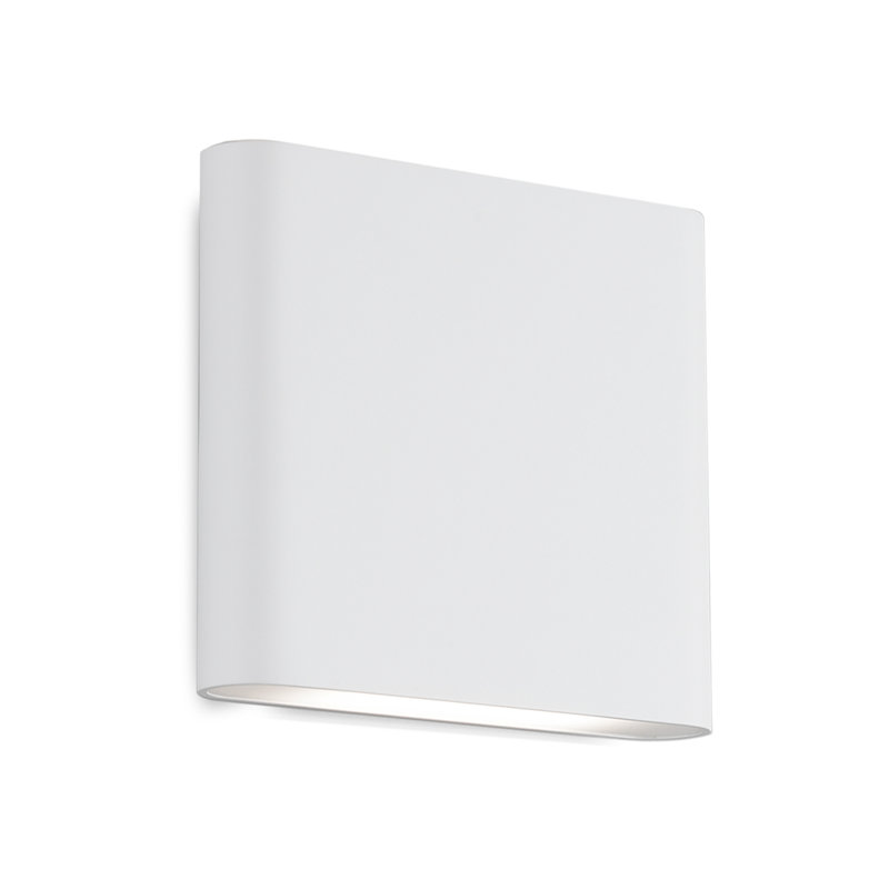Applique murale ardoise en aluminium à DEL, H 5,5 po x l 6,13 po x P 1,63 po, Blanc