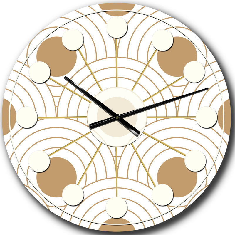 Horloge murale circulaire de conception rétro Mid-Century, Grand