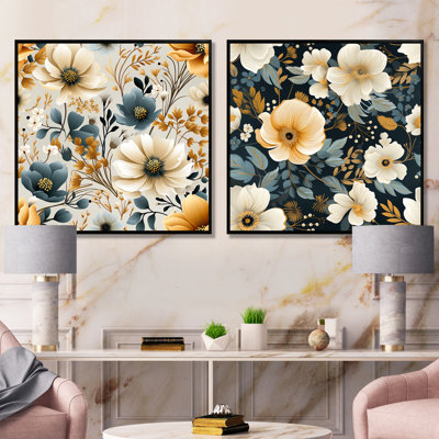 Riendeau - Floral Canvas Wall Art Set Of 2
