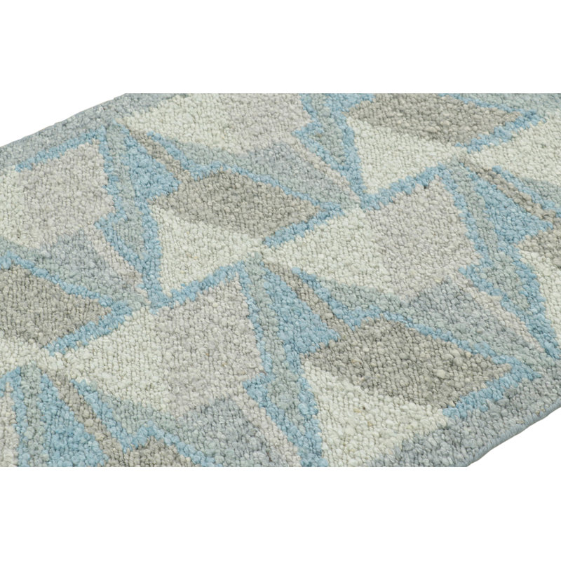 Scandinavian Wool Geometric Area Rug, Rectangle 14' x 20'