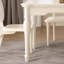 Table de salle à manger en bois de cerisier blanc crème-109663665