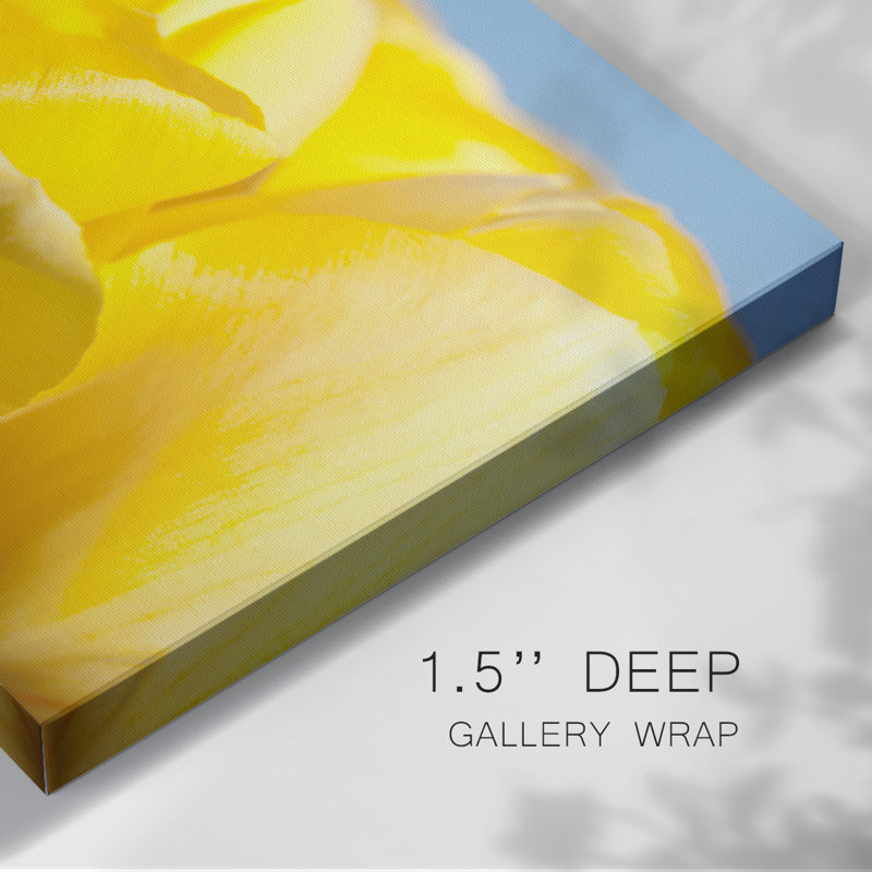 Toile tendue I-Gallery jaune soleil, H 12 po x l 18 po