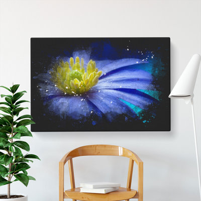 Blue Flower - Wrapped Canvas