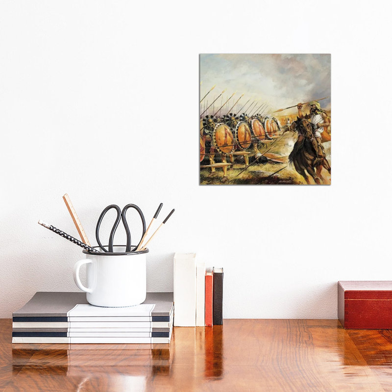 Spartan Army by Andrew Howat - Wrapped Canvas Painting, 30.48 cm H x 30.48 cm W