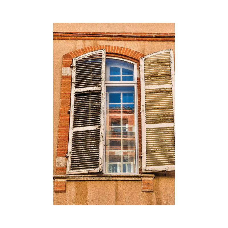 France, Toulouse. Window And Shutters In The Streets Of Toulouse by Hollice Looney - Wrapped Canvas Print