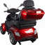 Scooters à 4 roues robustes de couleur rouge HS4W-A1R