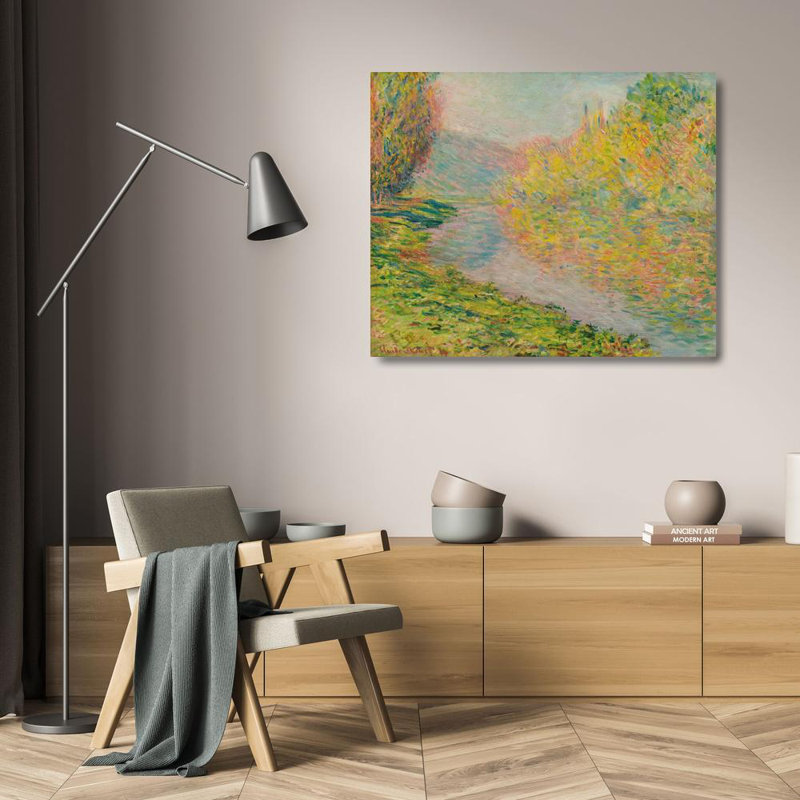 «Autumn at Jeufosse» par Claude Monet - Toile tendue avec châssis, H 17 po x l 24 po