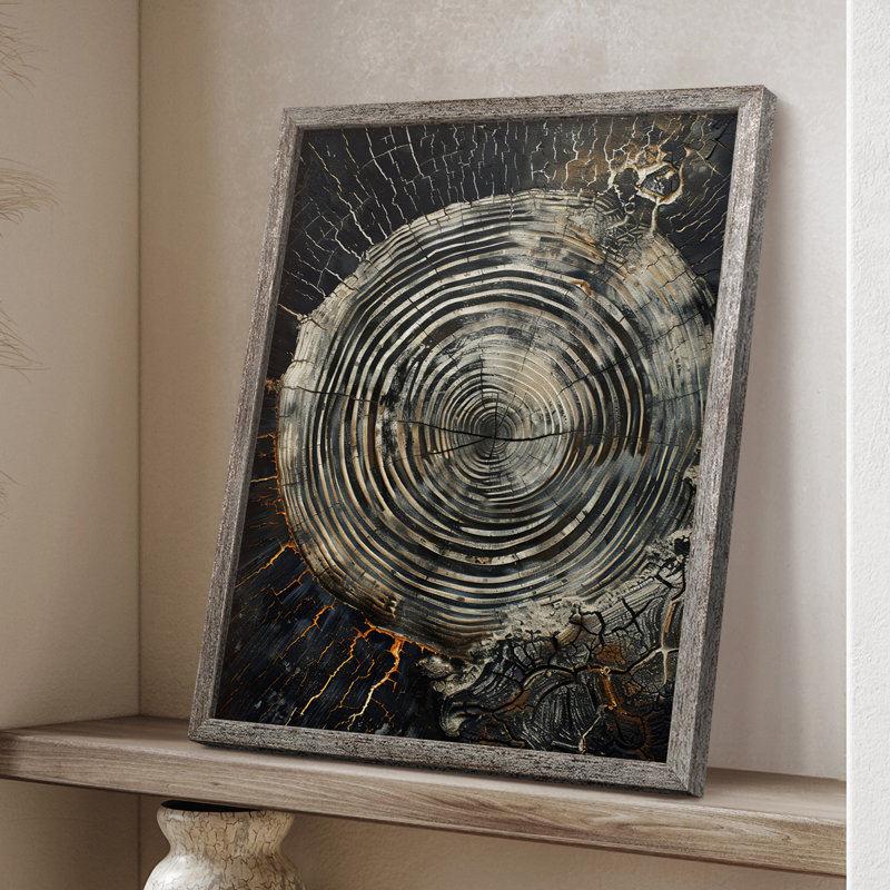 ABSTRACT Series CLXI, reproduction encadrée - bois massif, H 30 po x l 24 po
