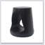 Table d'appoint creuse, texture semblable au bois, couleur noire-623609920