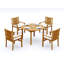 Cahyo Outdoor - Piece Teak Dining Set-2143464030