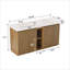 Meuble-lavabo autoportant en chêne noueux 60 po avec 3 trous de robinet, grand meuble-lavabo moderne avec lavabo double blanc (KD)-129390460
