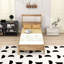 Wood Platform Bed with Upholstered Headboard-231114180-231114207