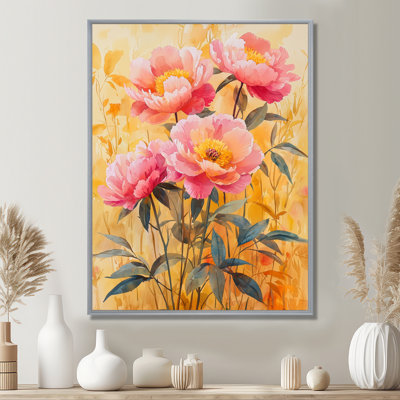 Hewlett, pivoines dans le verger brise I - pivoines, art mural